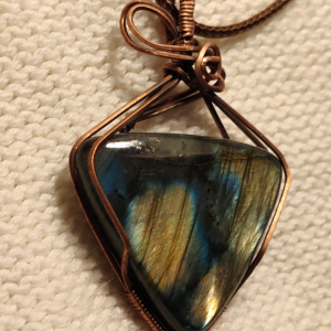 strong, angular labradorite pendant