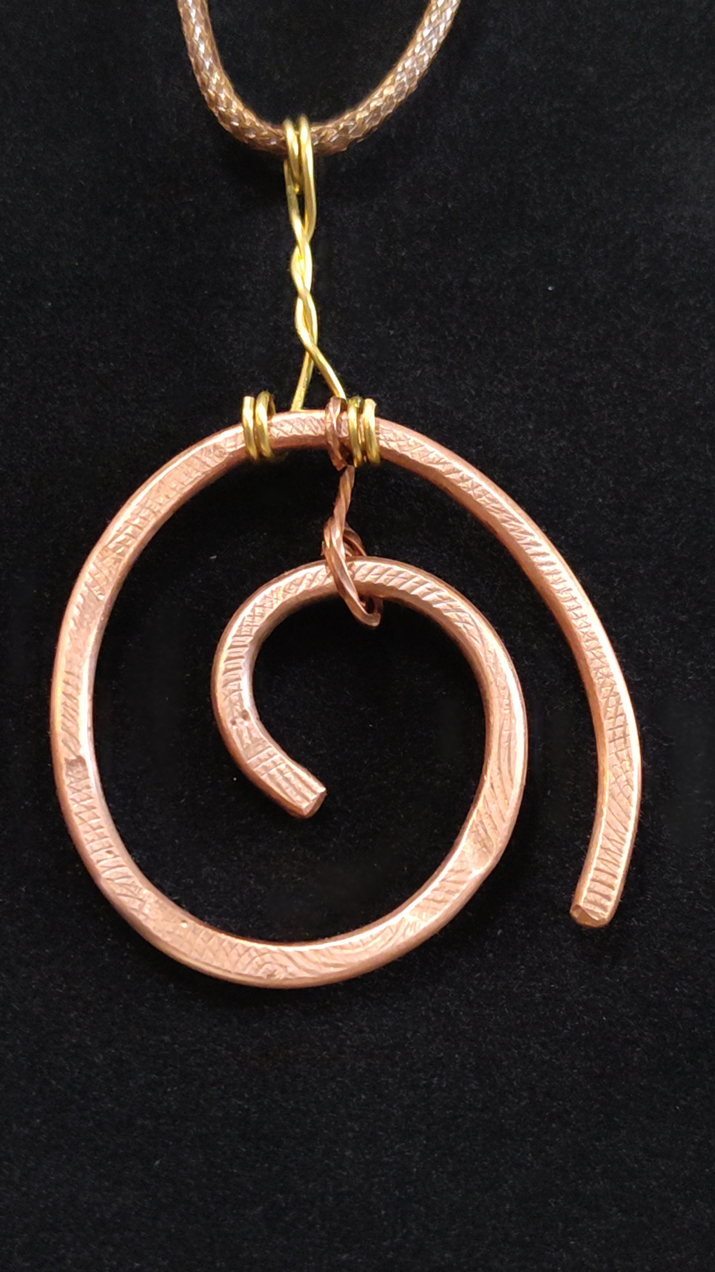 Textured "River Rider" Surfer's Spiral Pendant - Image 2