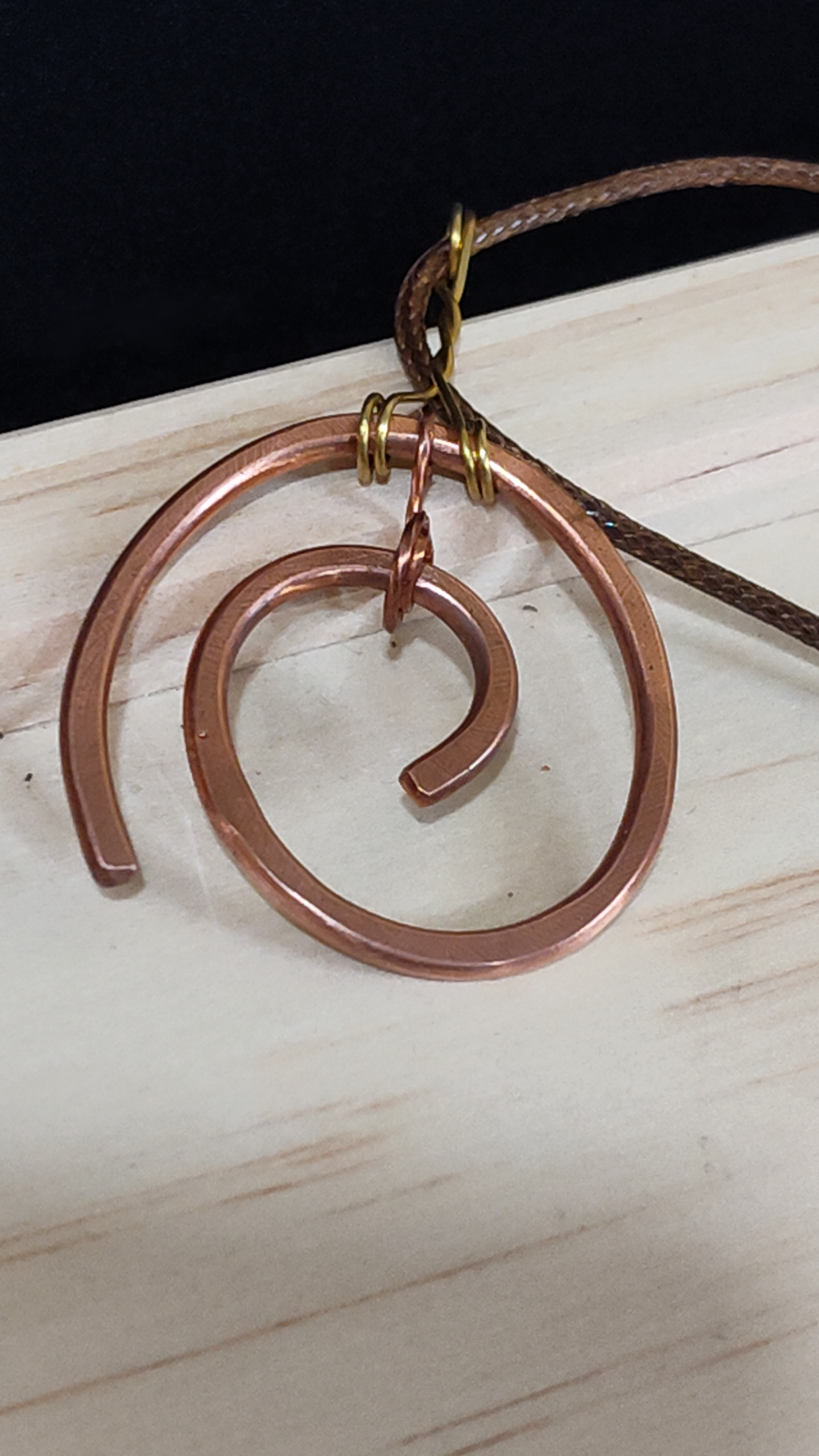 Textured "River Rider" Surfer's Spiral Pendant - Image 3