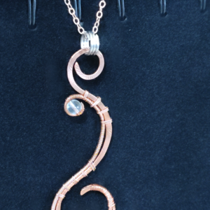 split scroll spiral pendant