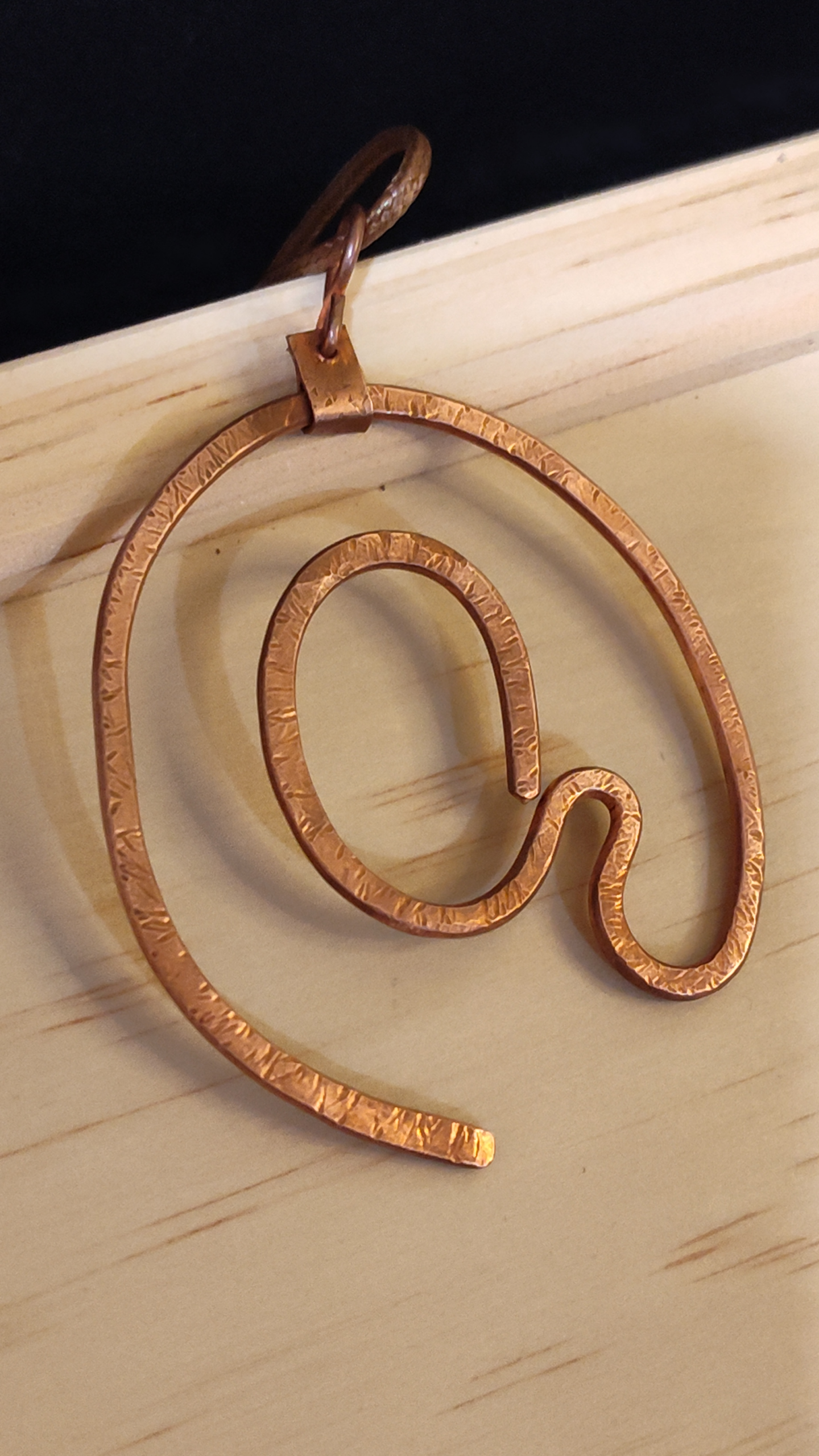 "The Influencer" Hammered Copper Wire Pendant - Image 5