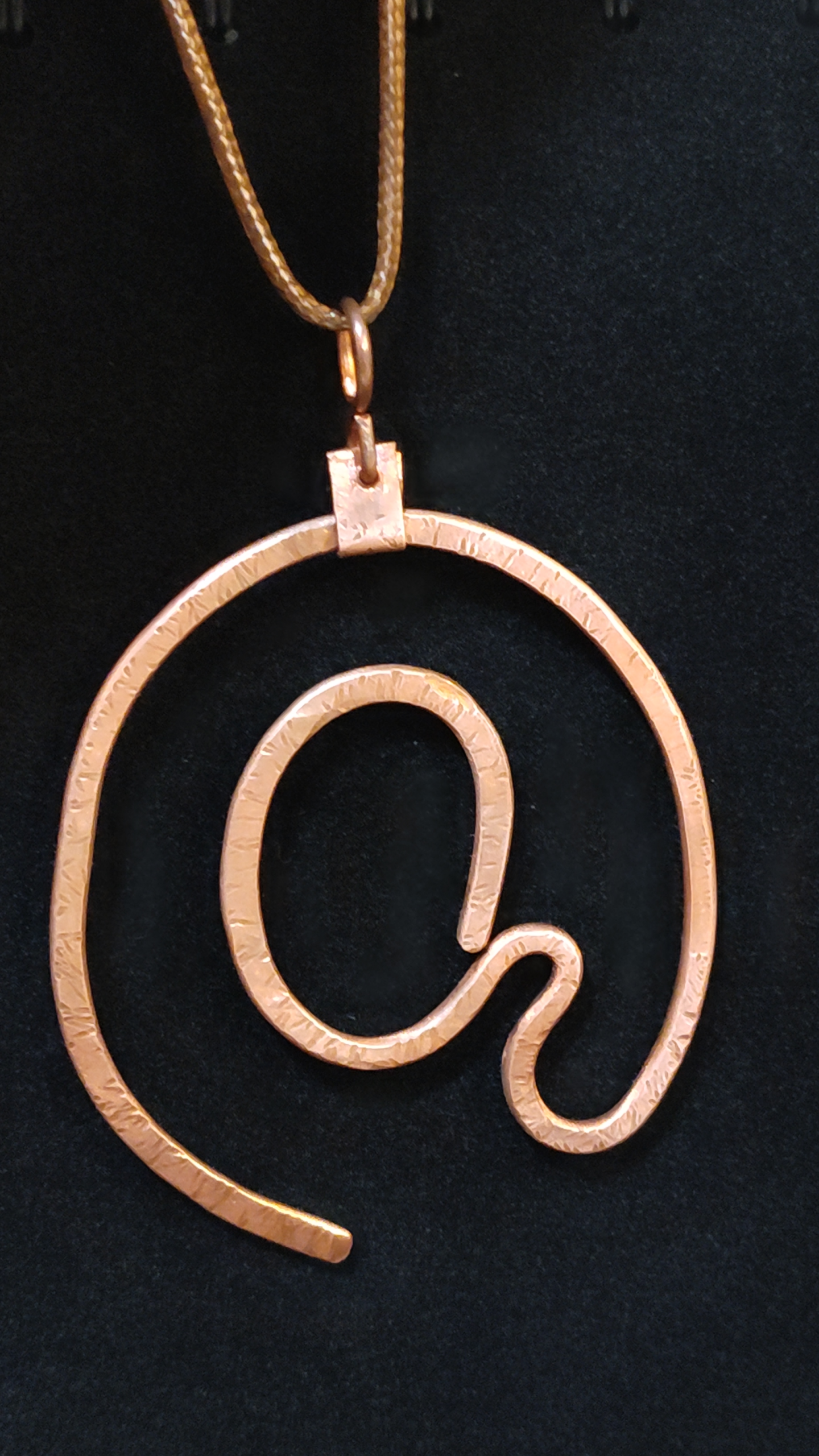 "The Influencer" Hammered Copper Wire Pendant - Image 6