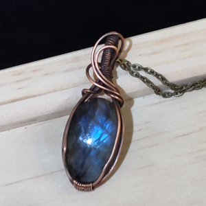 bluebird labradorite pendant
