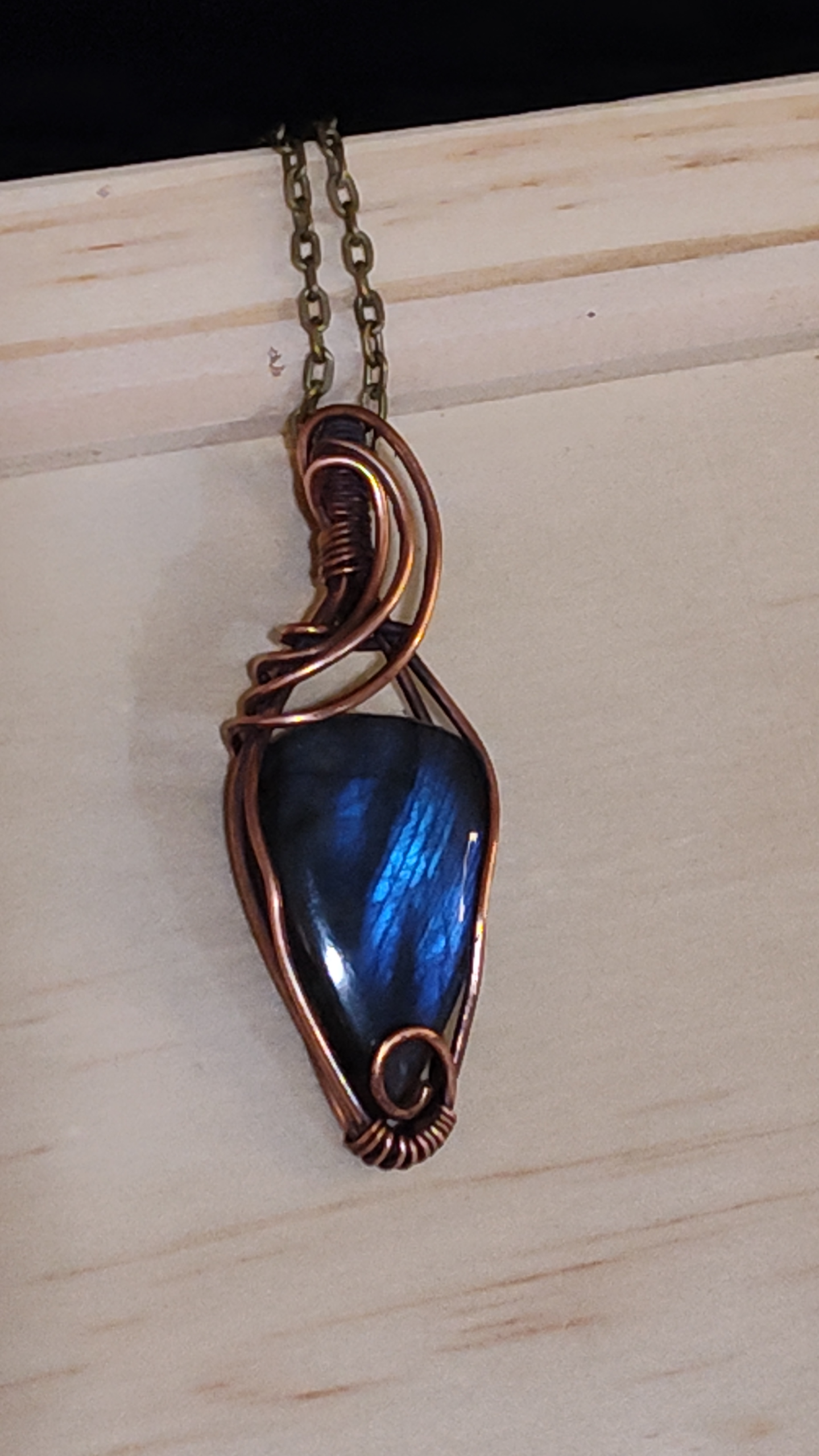 blue strata pendant
