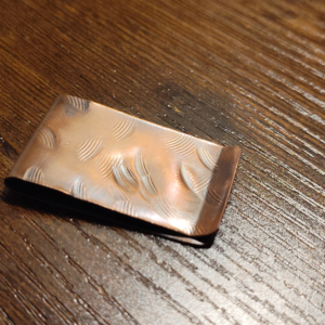 Rustic Hand-Hammered Feather Money Clip