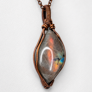 Emberveil Pink Labradorite Pendant