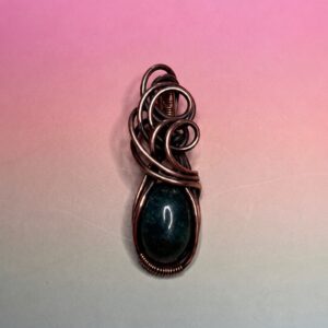 "Forest Whisperer" Copper-Wrapped Nephrite Jade Pendant
