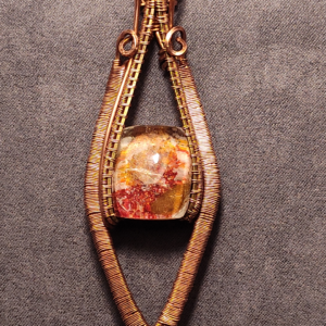 Floating Koi Quartz Pendant