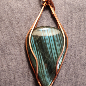 Tiger Teardrop Blue Green Pendant
