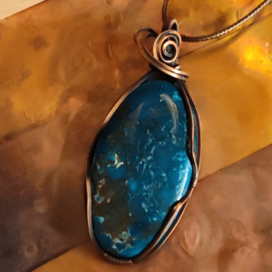 Tall Turk Turquoise Pendant