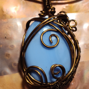 Blue Owyhee Opal Pendant